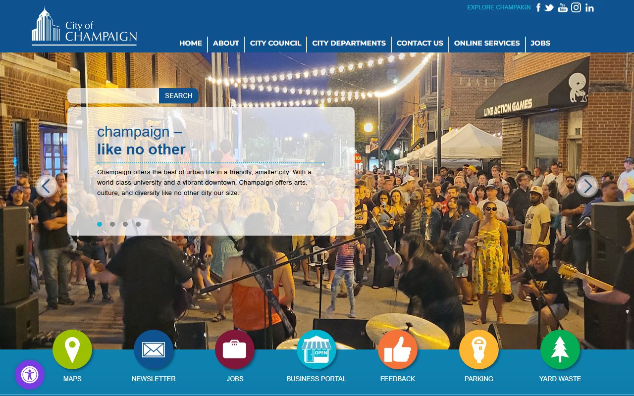 Champaign city website for Champaign property tax records