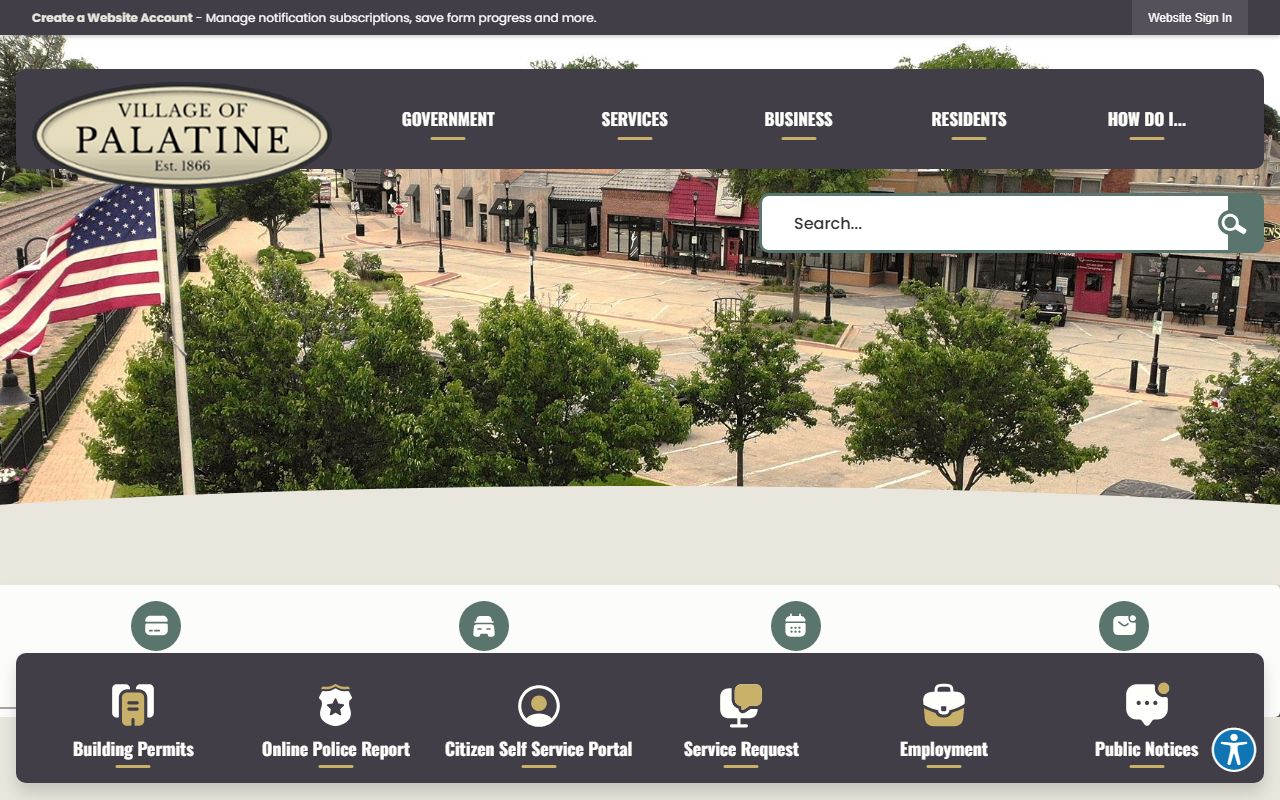 Palatine village website for Palatine property tax records