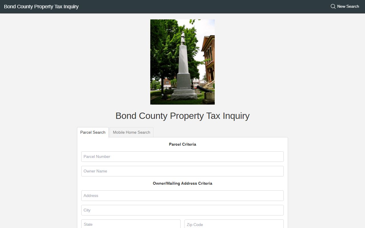 Bond County tax search portal for looking up property tax records
