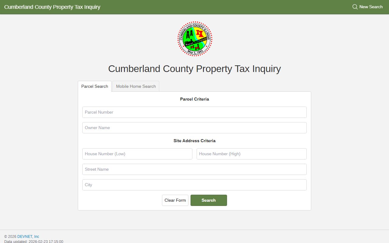 Cumberland County tax search portal for looking up property tax records