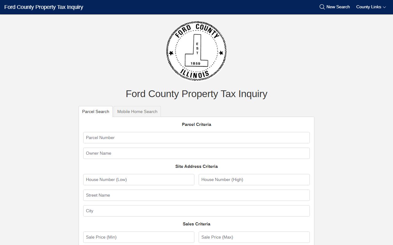 Ford County property tax search portal for Ford County property tax records