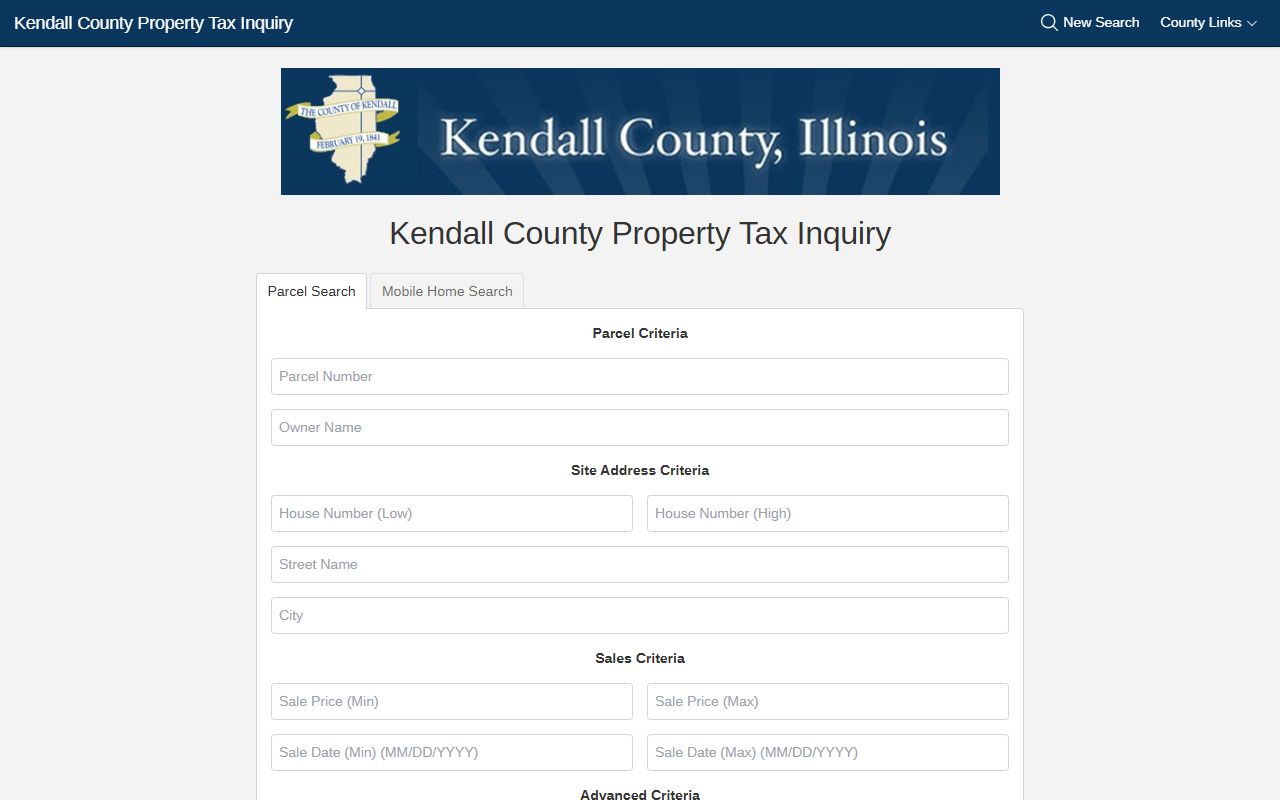 Kendall County property tax search portal for Kendall County property tax records