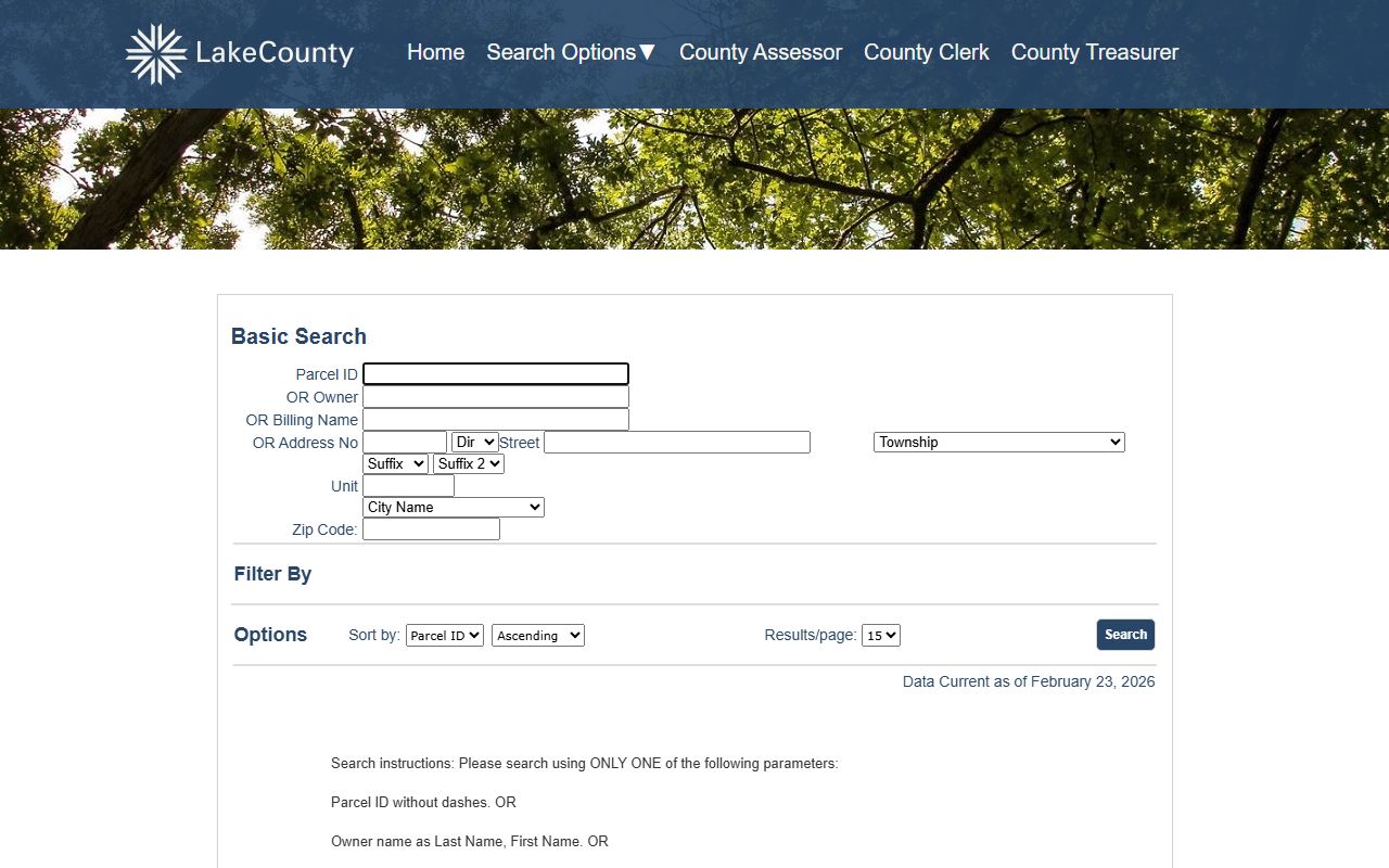 Lake County tax portal for Lake County property tax records
