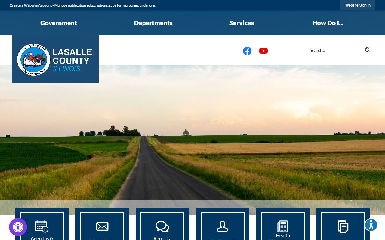 LaSalle County government website for LaSalle County property tax records