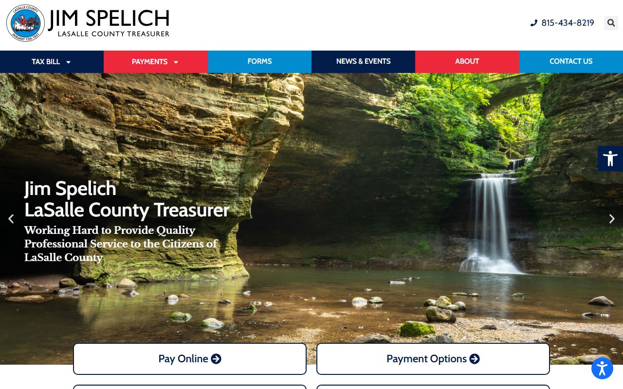 LaSalle County Treasurer website for LaSalle County property tax records