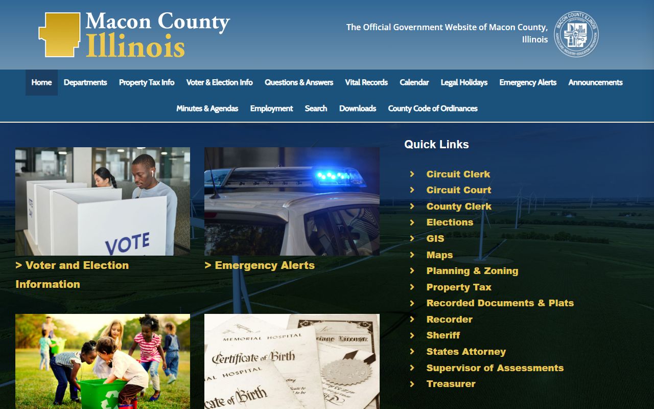 Macon County website for Macon County property tax records