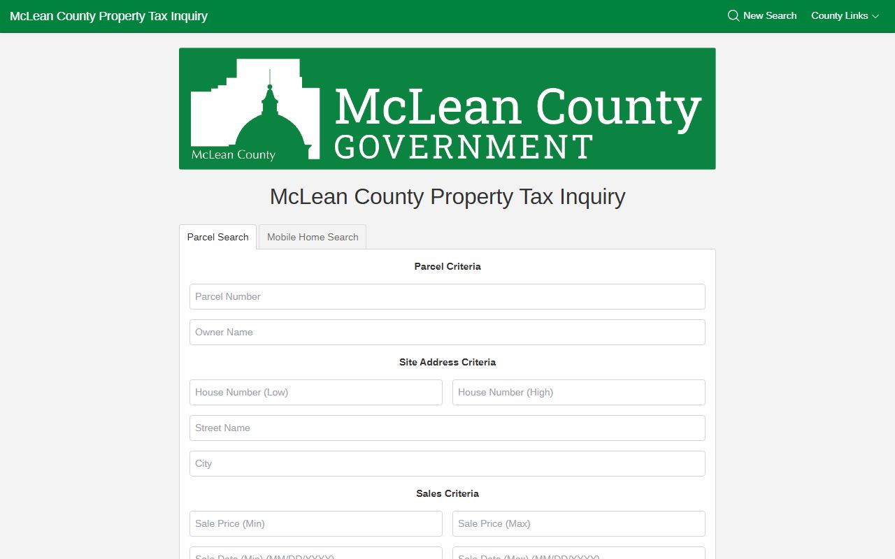McLean County property tax search portal for McLean County property tax records