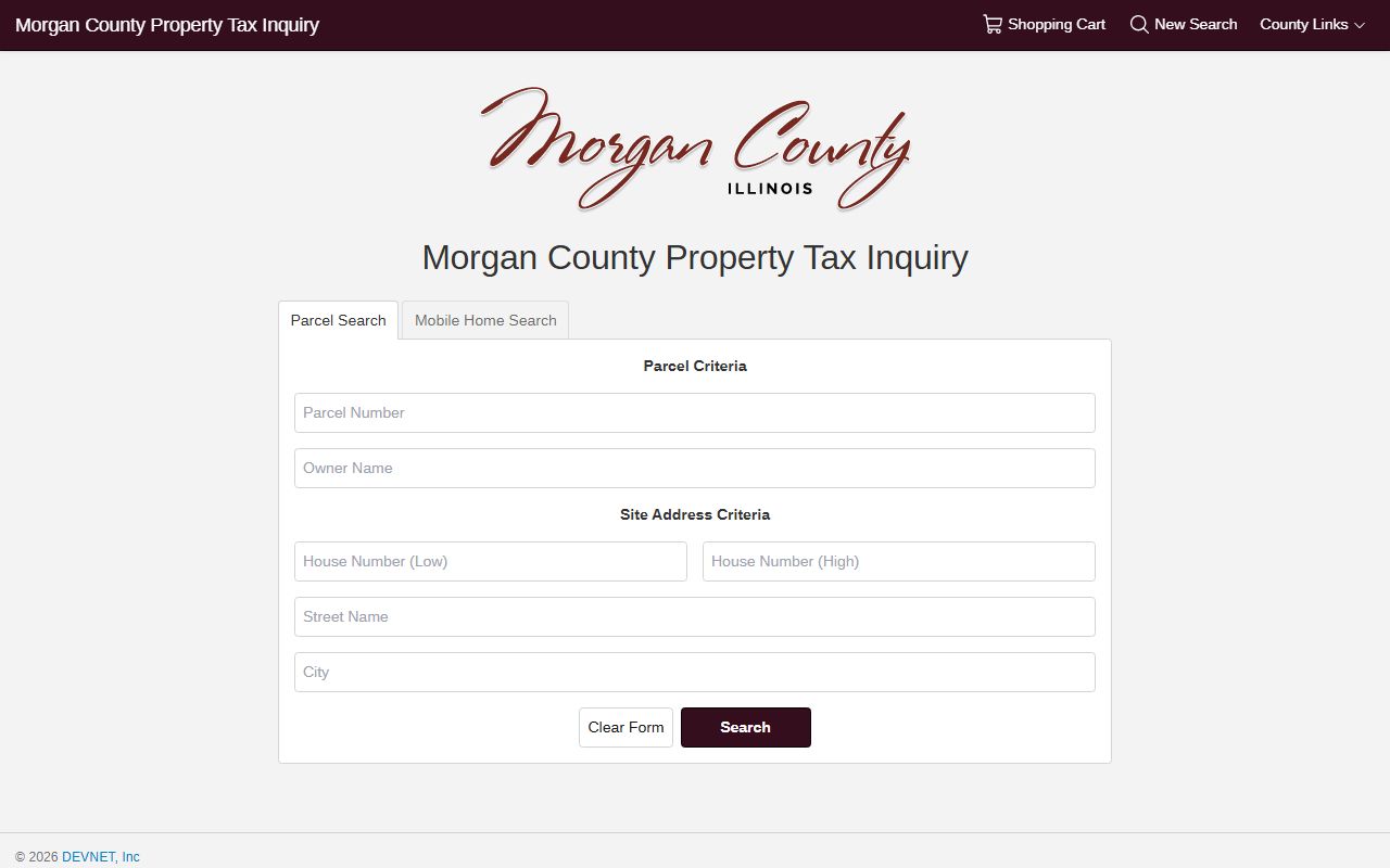 Morgan County Treasurer tax search portal for Morgan County property tax records