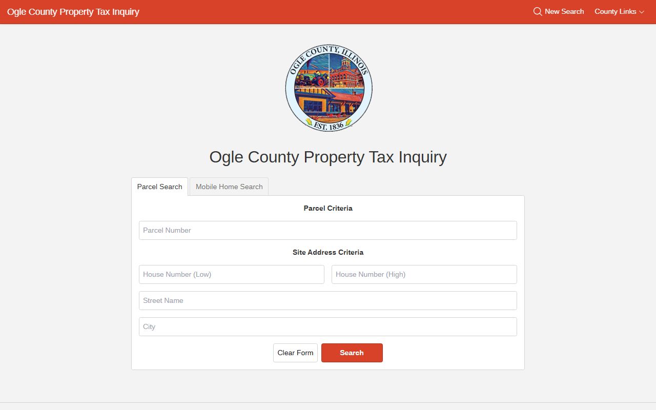Ogle County tax search portal for Ogle County property tax records