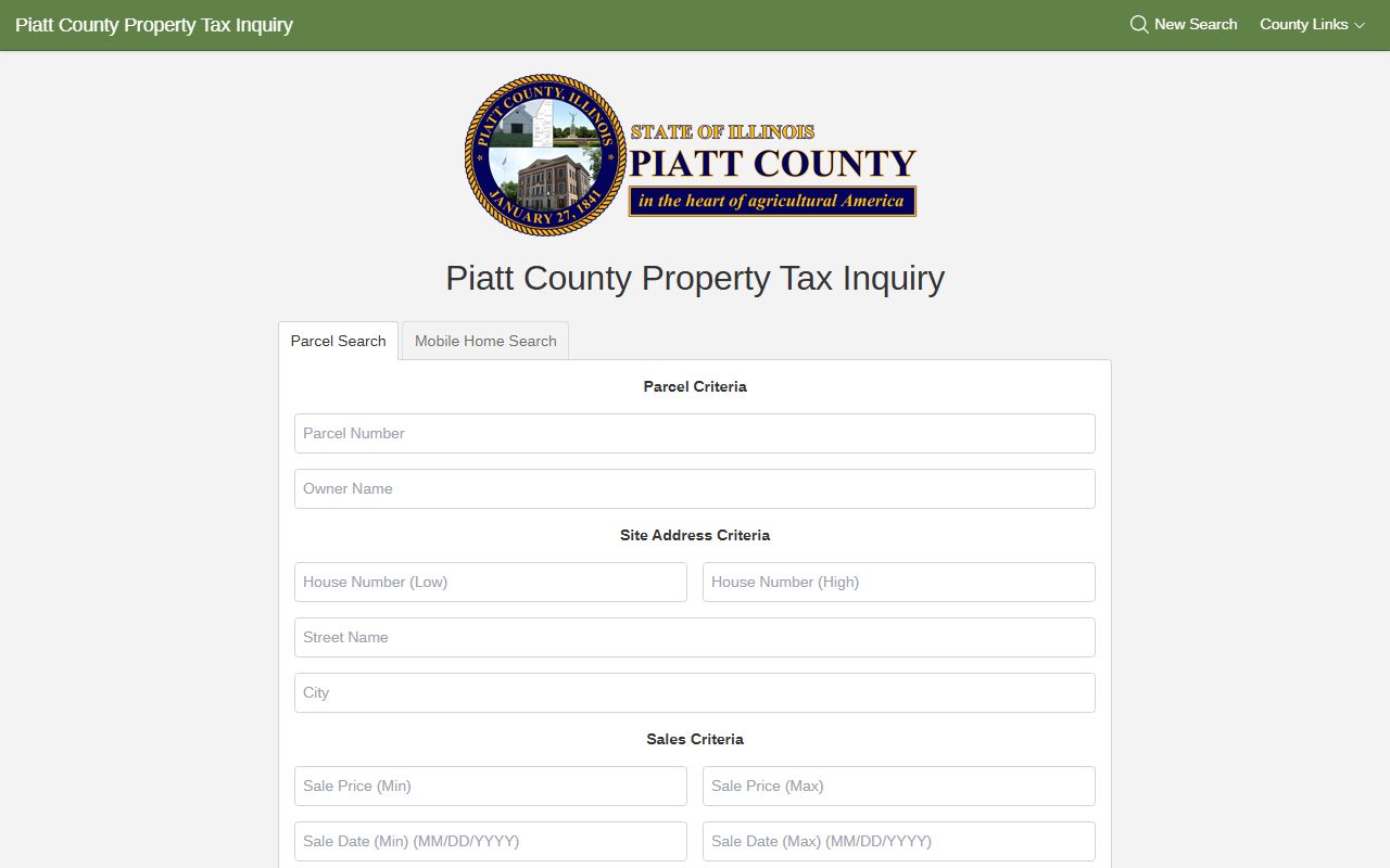 Piatt County tax search portal for looking up property tax records in Monticello