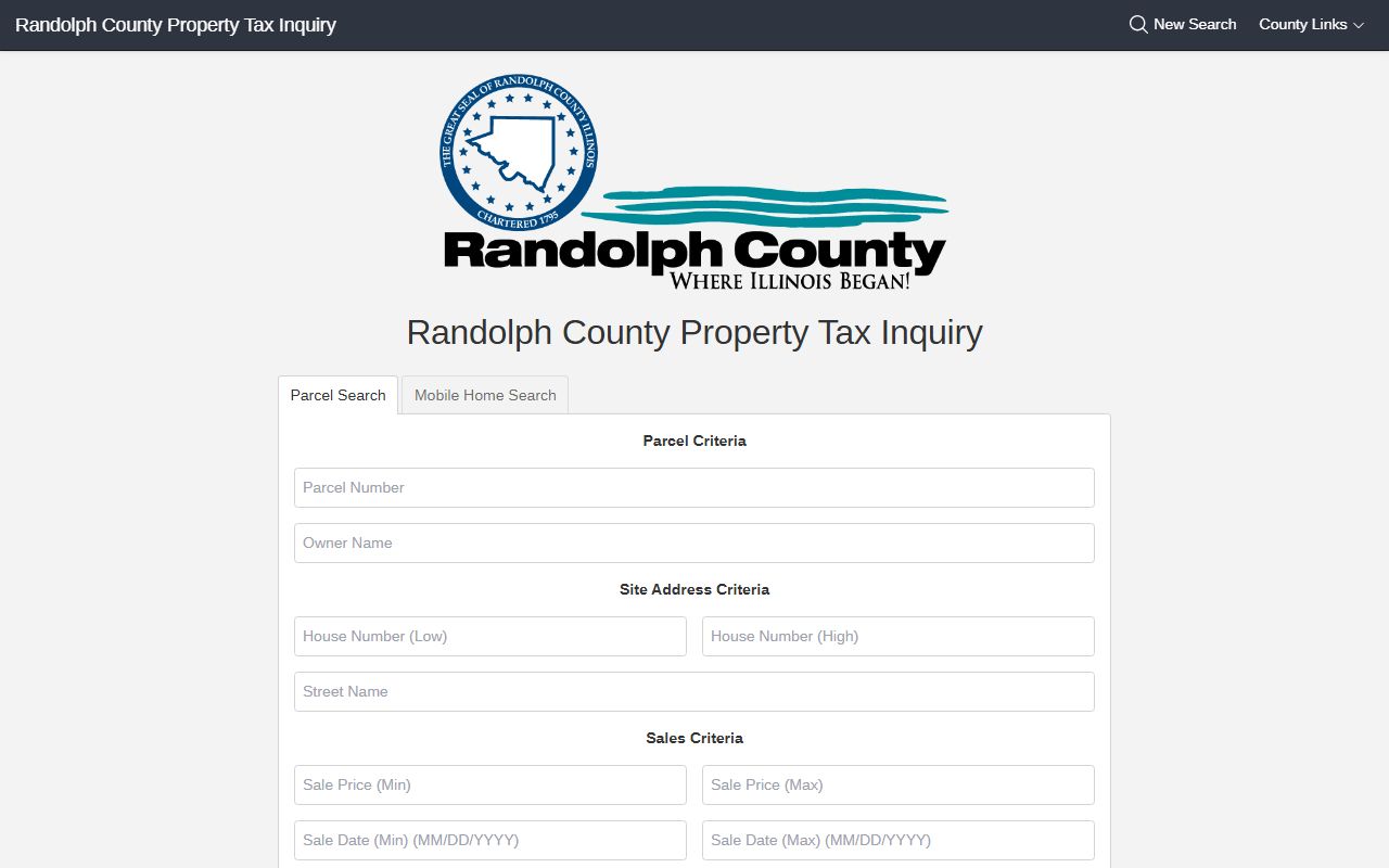 Randolph County tax search portal for looking up property tax records