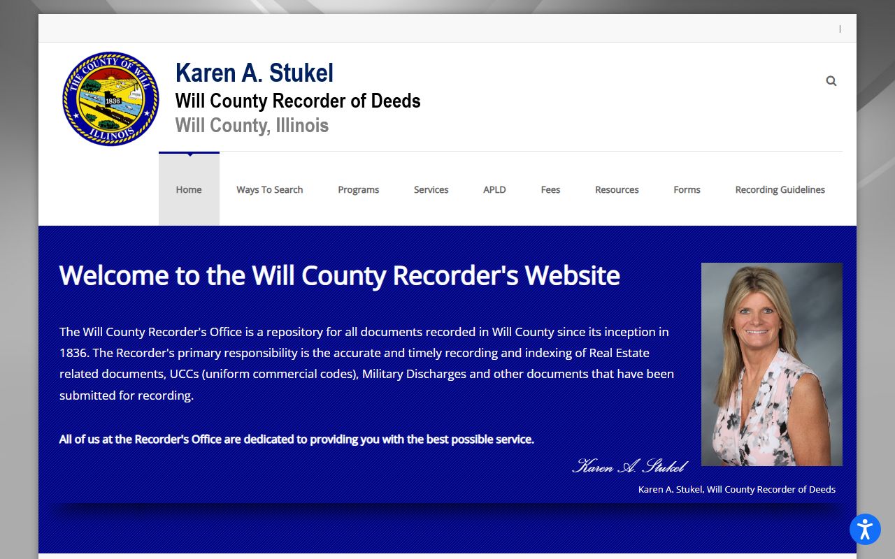 Will County Recorder of Deeds for Will County property tax records